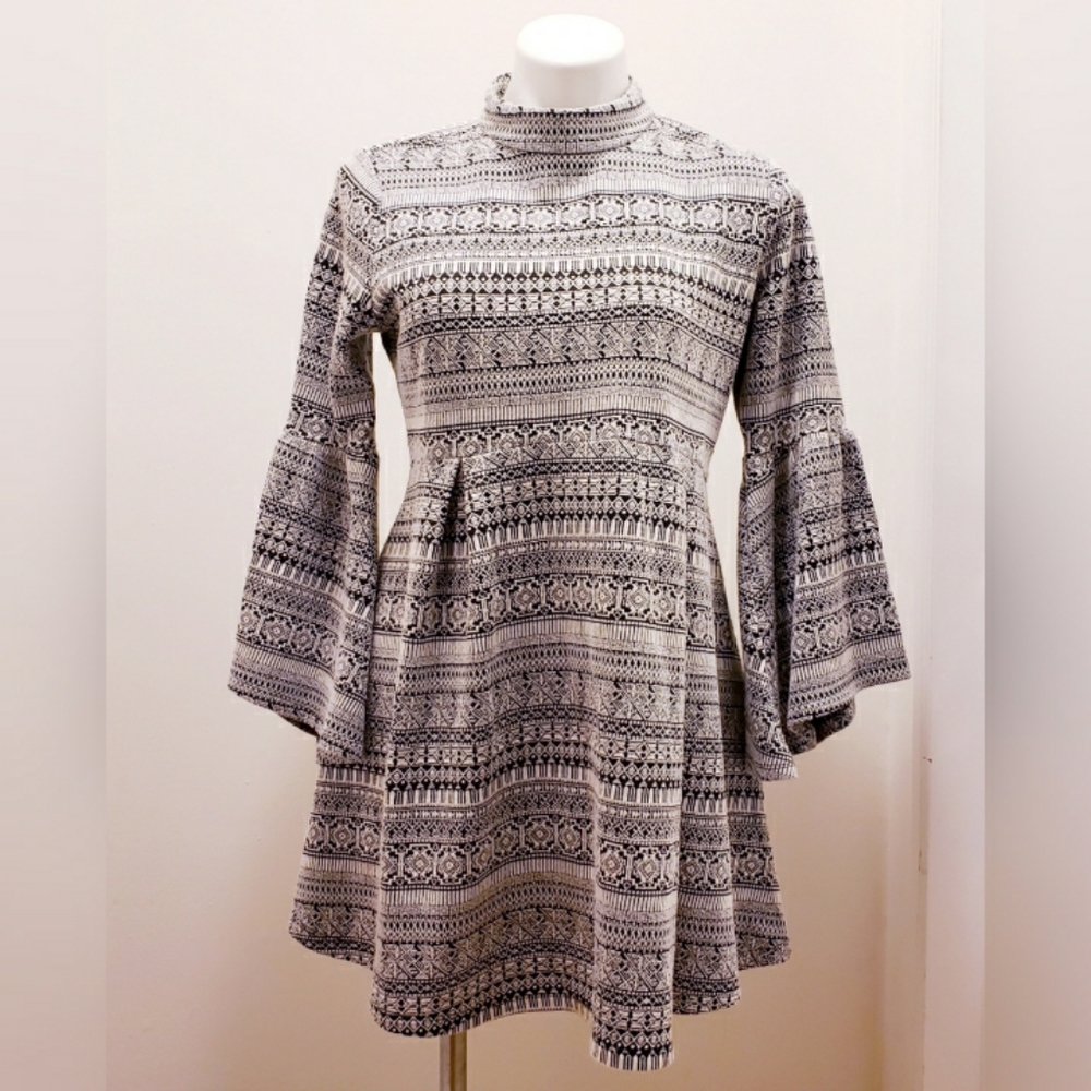 Octavia Maternity bell sleeves dress